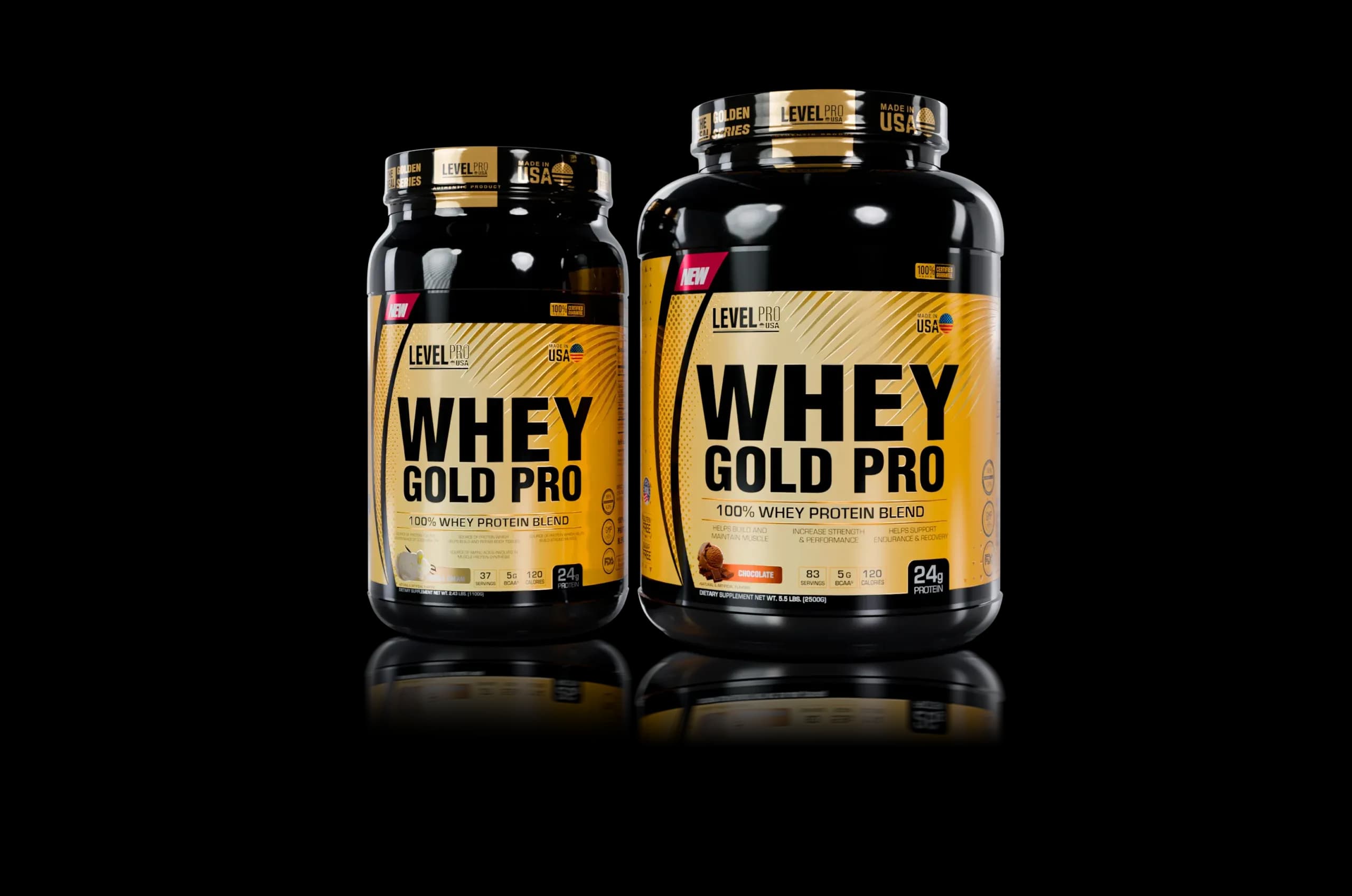 Whey Gold Pro proteína whey premium de Level Pro